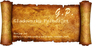 Gladovszky Pelbárt névjegykártya